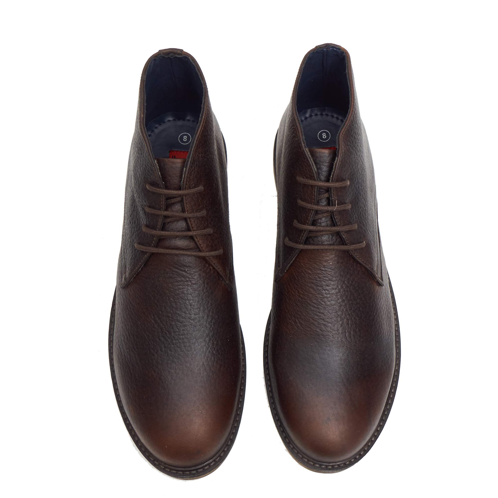 Lucini Mens Nubuck Ankle Boots - 30371 Black Brown (7 UK, Choco)