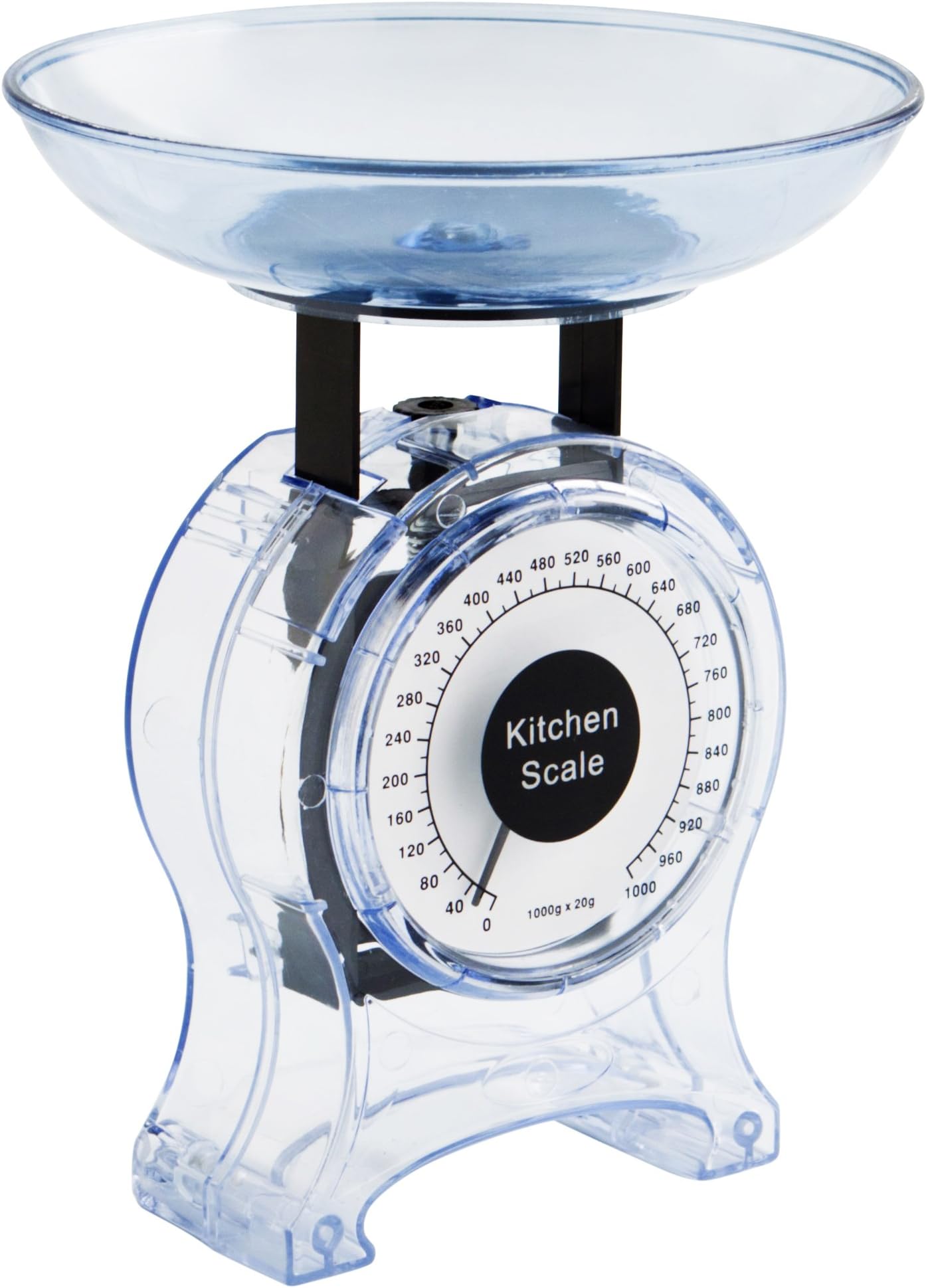 Quid 7644000 โ Analogue Scales 1 kg 14 x 14 x 18 cm, Transparent, 15 x 9 x 16 cm