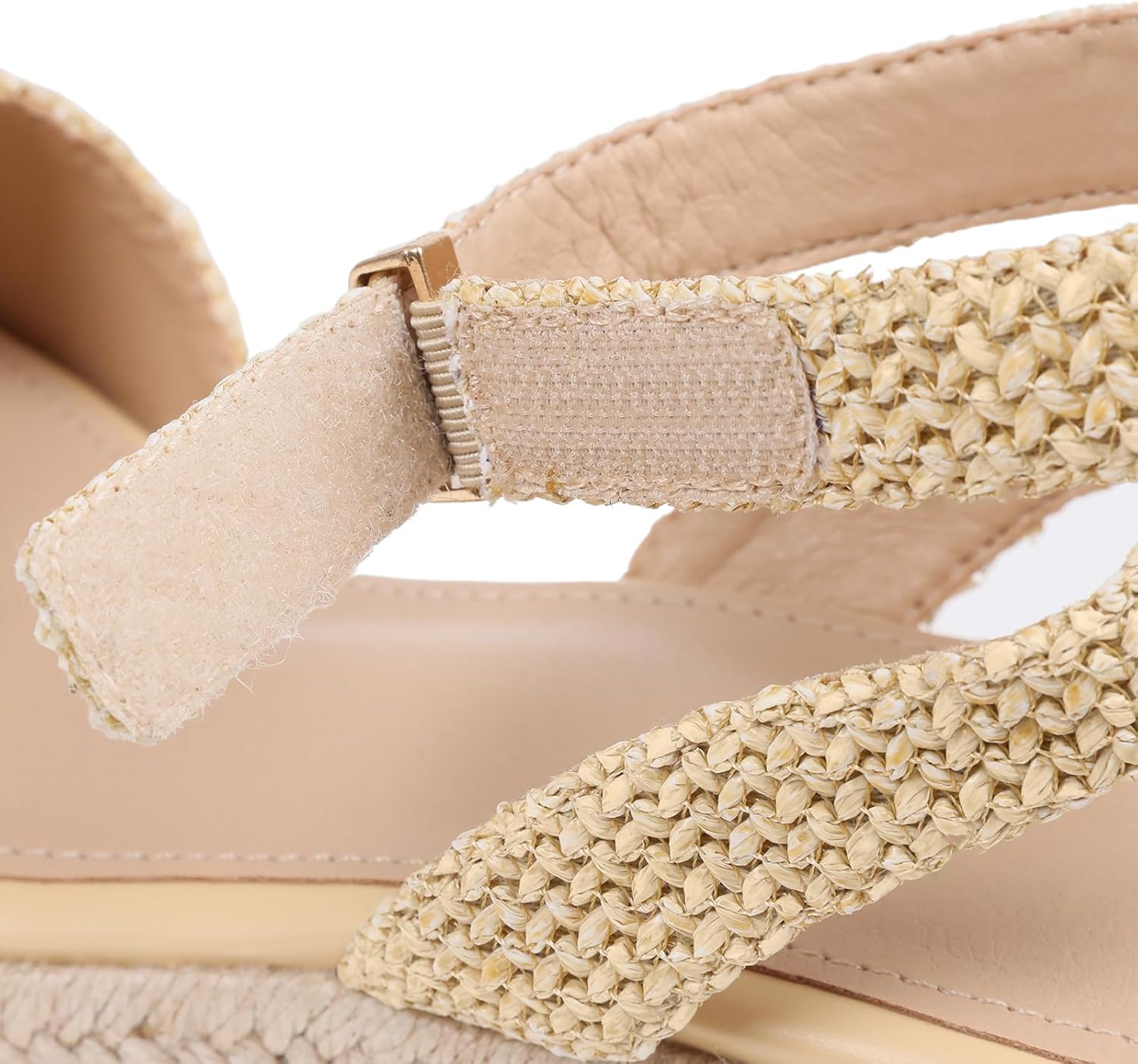Wedge Sandals for Women Espadrille Platform Wedge Heels Adjustable Strap Braided Sandal Summer Open Toe Vacation Slip-On Sandals Bohemia Beach Comfortable Dressy Shoes