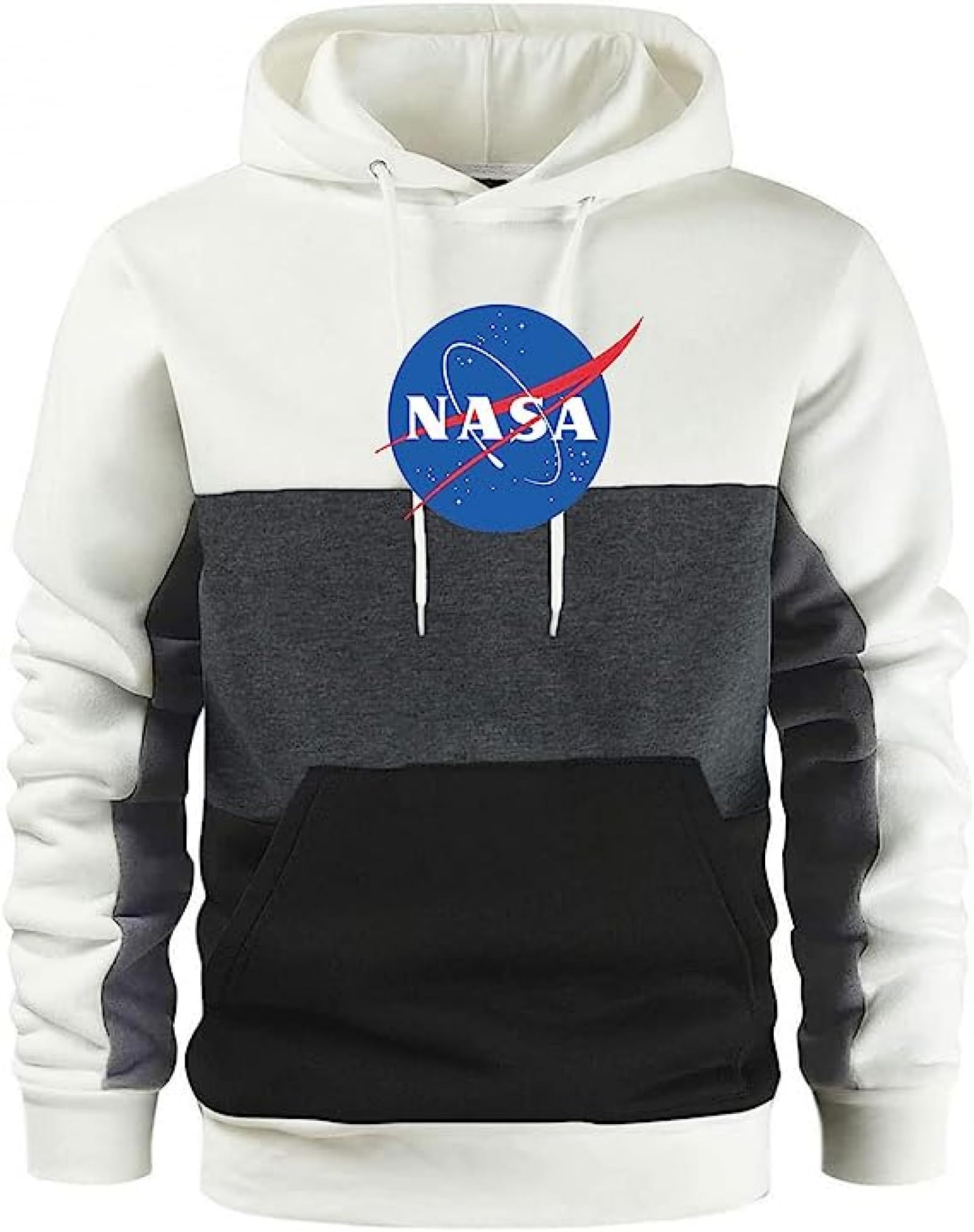 GLLUSA Hommes Hooded Pullover for N.A.S.A Print Hoodies Color Block Pull  Over Long Sleeve Hooded Sweater Motorcycle Tops with Pocket Sweatshirts  Unisex-a3|XL : Amazon.fr: Mode