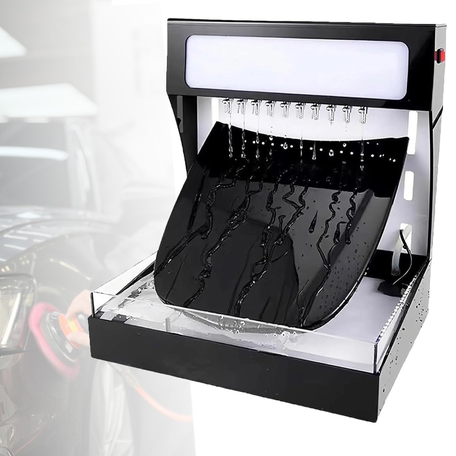 NYANS Hydrophobic Testing Machine, Water Repellent Tester for Car Paint Films PPF Ceramic Coating, with LED Light Adjustable Flow, for Auto Detailing Pros Metal-White