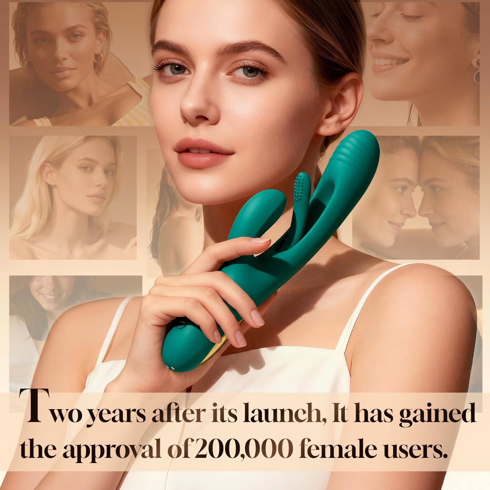 Vibrator Dildo Rabbit Sex Toys -LOVENOTE G Spot Vibrator Massager for Women Clitoral Nipple Stimulation, 3 in 1 Sex Toys with 14 Vibration & 7 Tongue Licking Flapping, Adult Product Aurieel (): Green