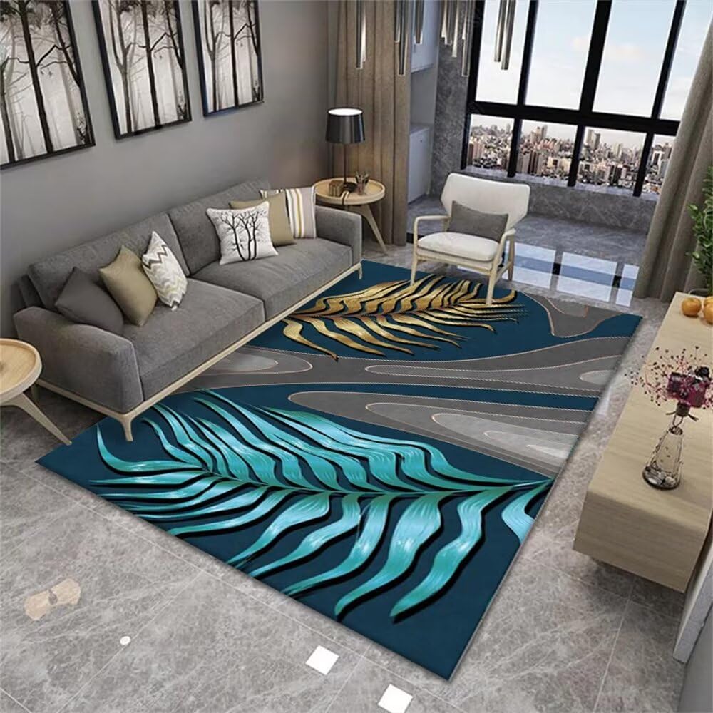 Tapis de salon rectangulaire anti-salissure 80X120cm pour protéger et décorer votre séjour