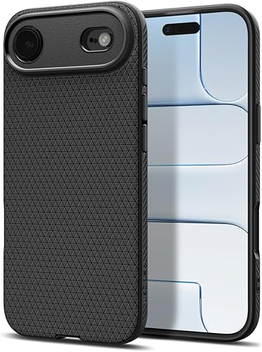 Vista 147 de Spigen Liquid Air - Funda diseñada para iPhone 15 Plus (2023) [protección de grado militar], color negro mate