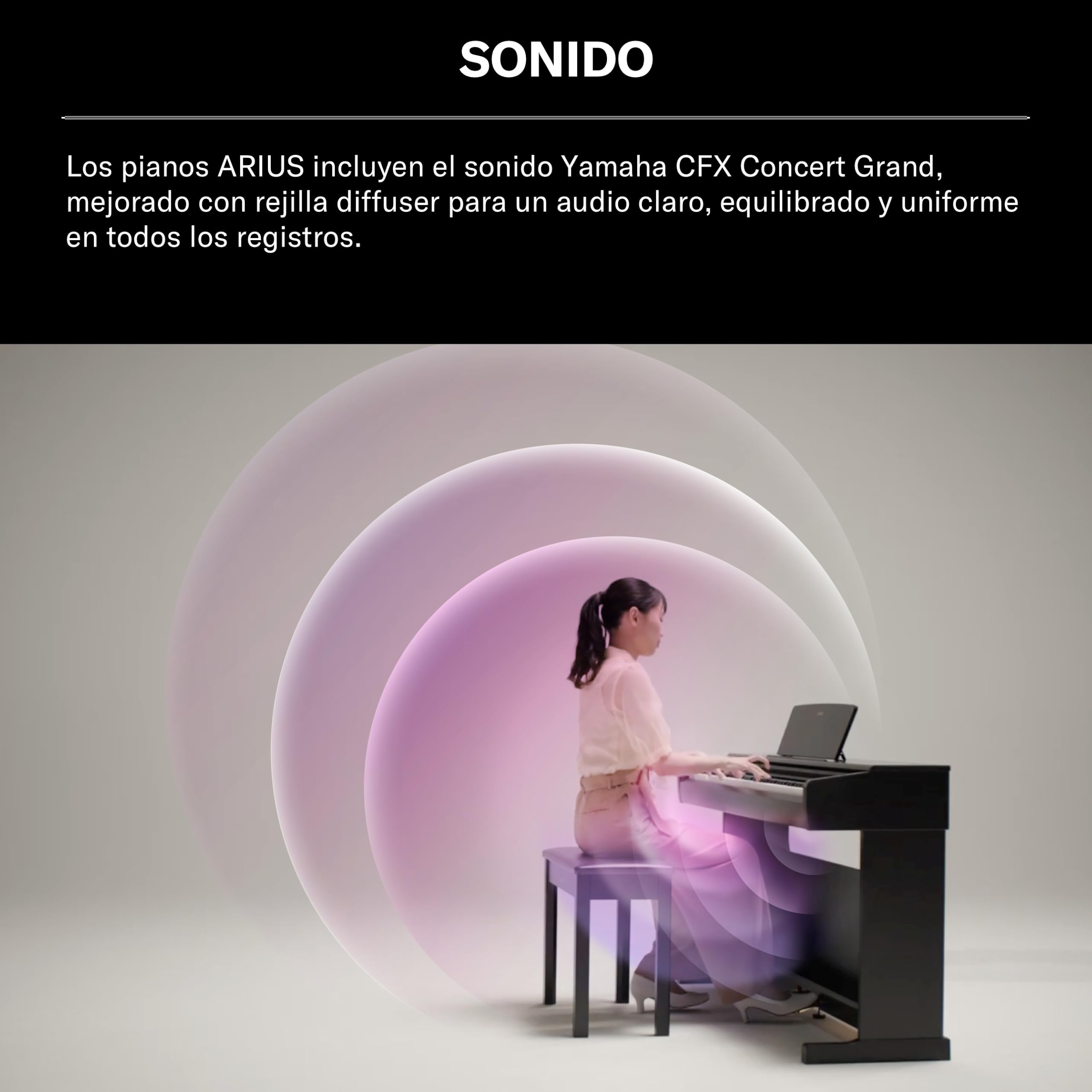 YAMAHA YDP-146 Piano Digital – 88 teclas contrapesadas (GHS), Voz de piano de cola CFX, altavoces de 8W, Bluetooth, 3 pedales, ideal para el hogar y para principiantes – Palisandro