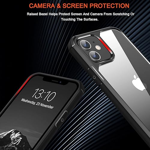 Miniatura 4 de TENDLIN Compatible con iPhone 11, funda protectora de parachoques suave y transparente (negro)