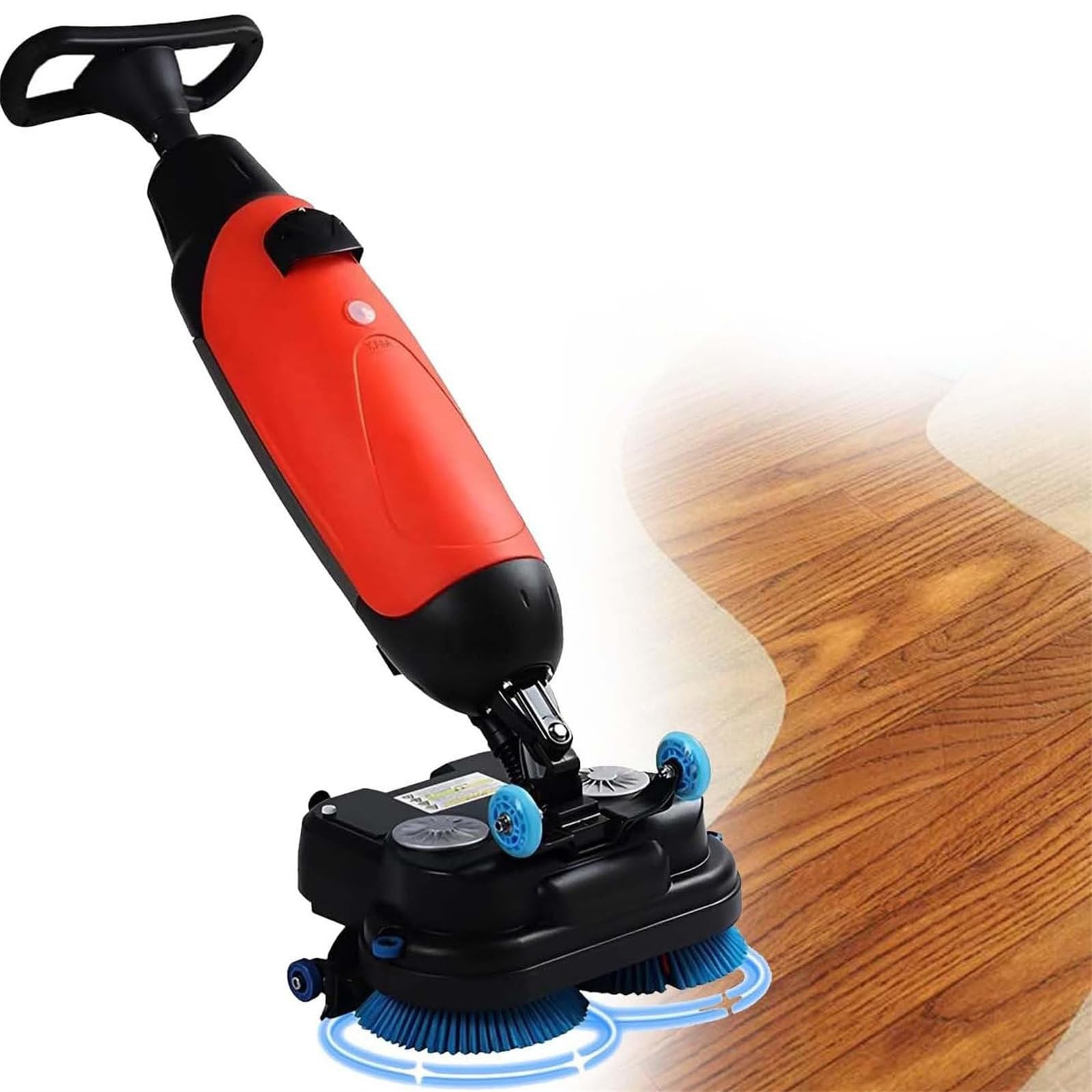 Máquina de limpieza de suelos comercial con 2 cepillos ajustables, pulidor de suelos resistente y pulidor para limpieza profunda de azulejos, lechada, suelos de madera dura y alfombras