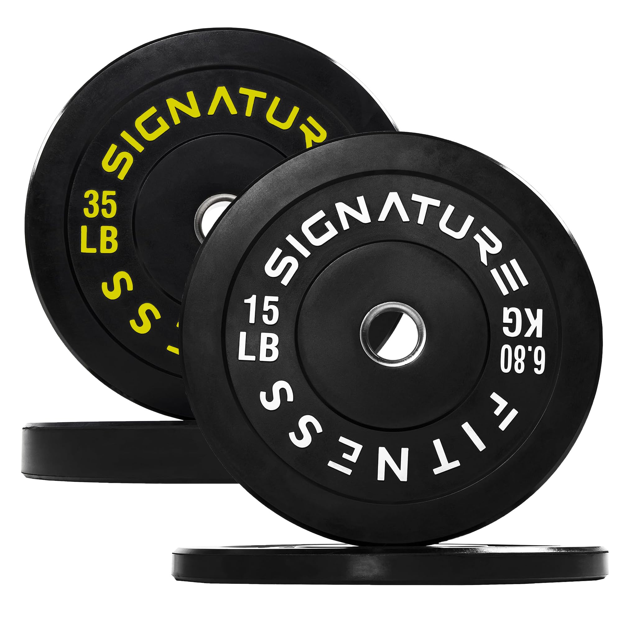 FitvidsOlympic Bumper Plates Set, 2" Weight Plates for Strength Training & Weightlifting, Paris or Set or Set with Barbell, Multiple Options