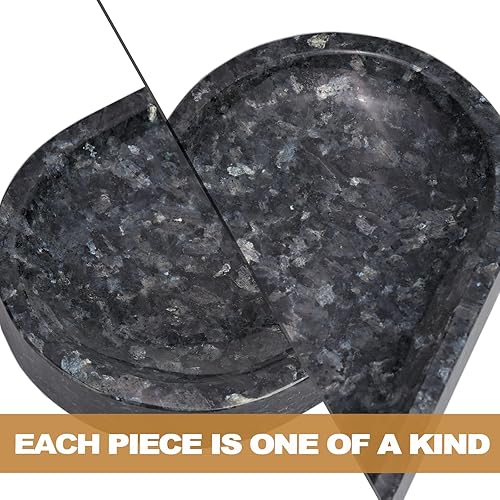 Miniatura 3 de Bandeja de baño de granito noruego de lujo, bandeja de fregadero de 12 pulgadas para cocina, bandeja decorativa, organizador de encimera de baño