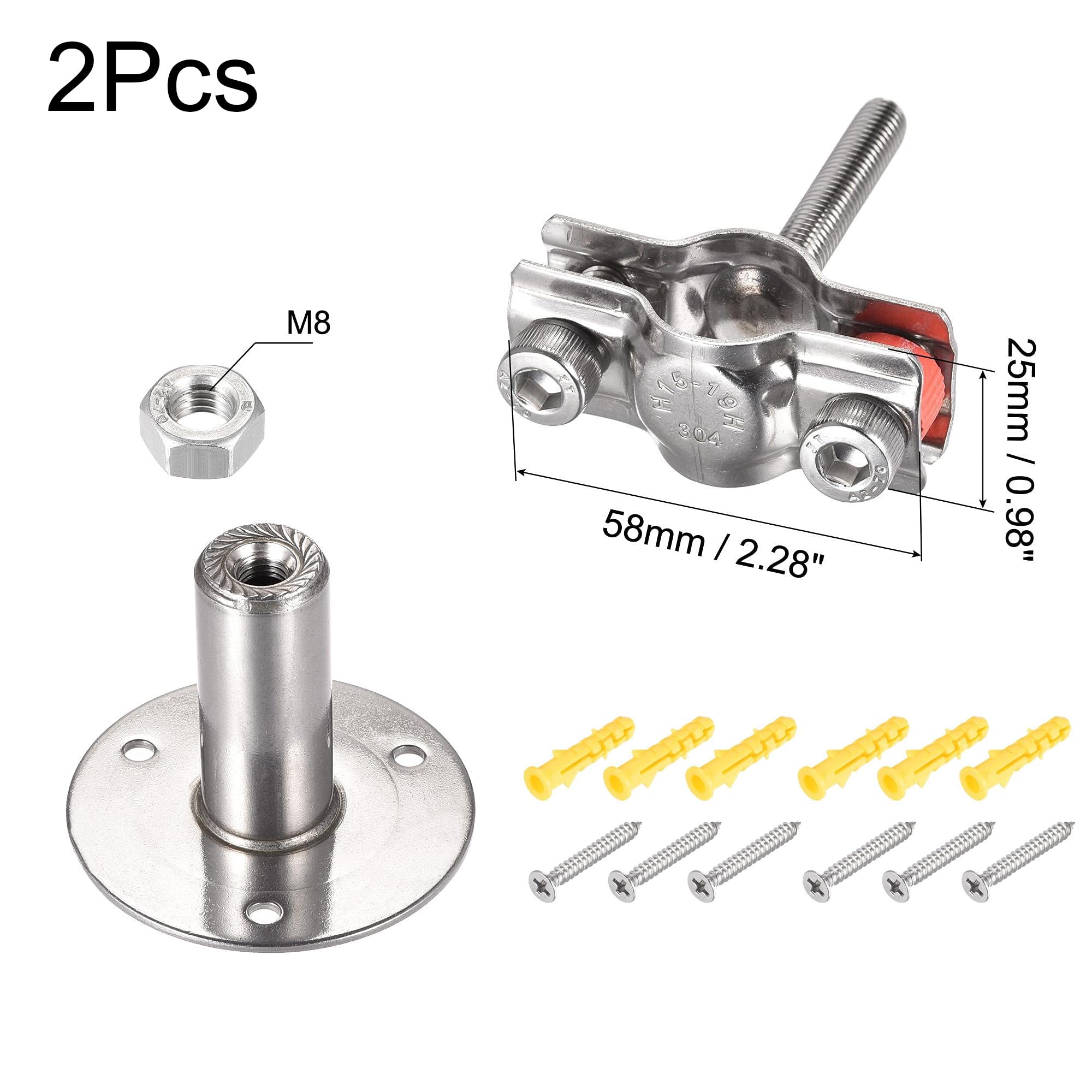 TA-VIGOR 304 Stainless Steel Adjustable Pipe Support Bracket, Wall and Ceiling Mount Pipe Clamp Holder for 15-19mm Tubes - Image 3