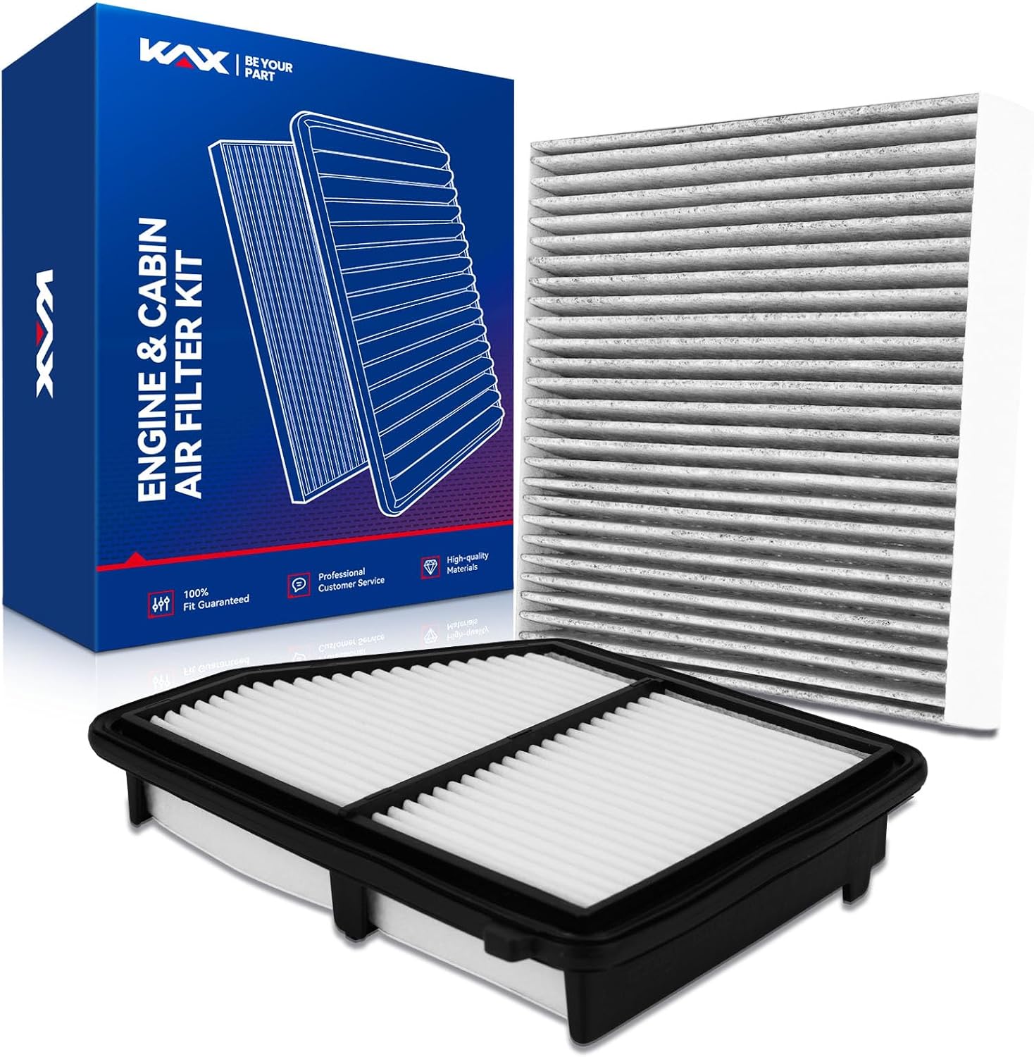 KAX Engine & Cabin Air Filter Kit, Repalcement for Honda Civic 2016-2026 2.0L, HR-V 2023-2025, Replace# CA12051 CF11182