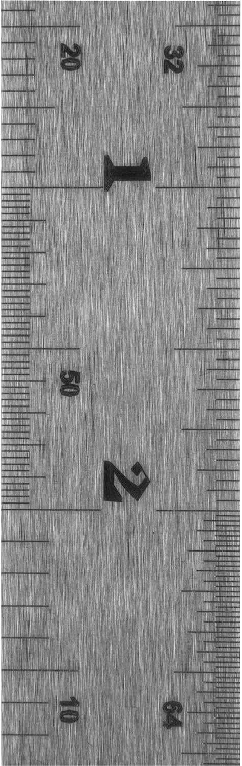 Performance Tool W5708 6" Stainless Steel Ruler - Ultra-Fine Graduations, Durable Construction, Seamless Design