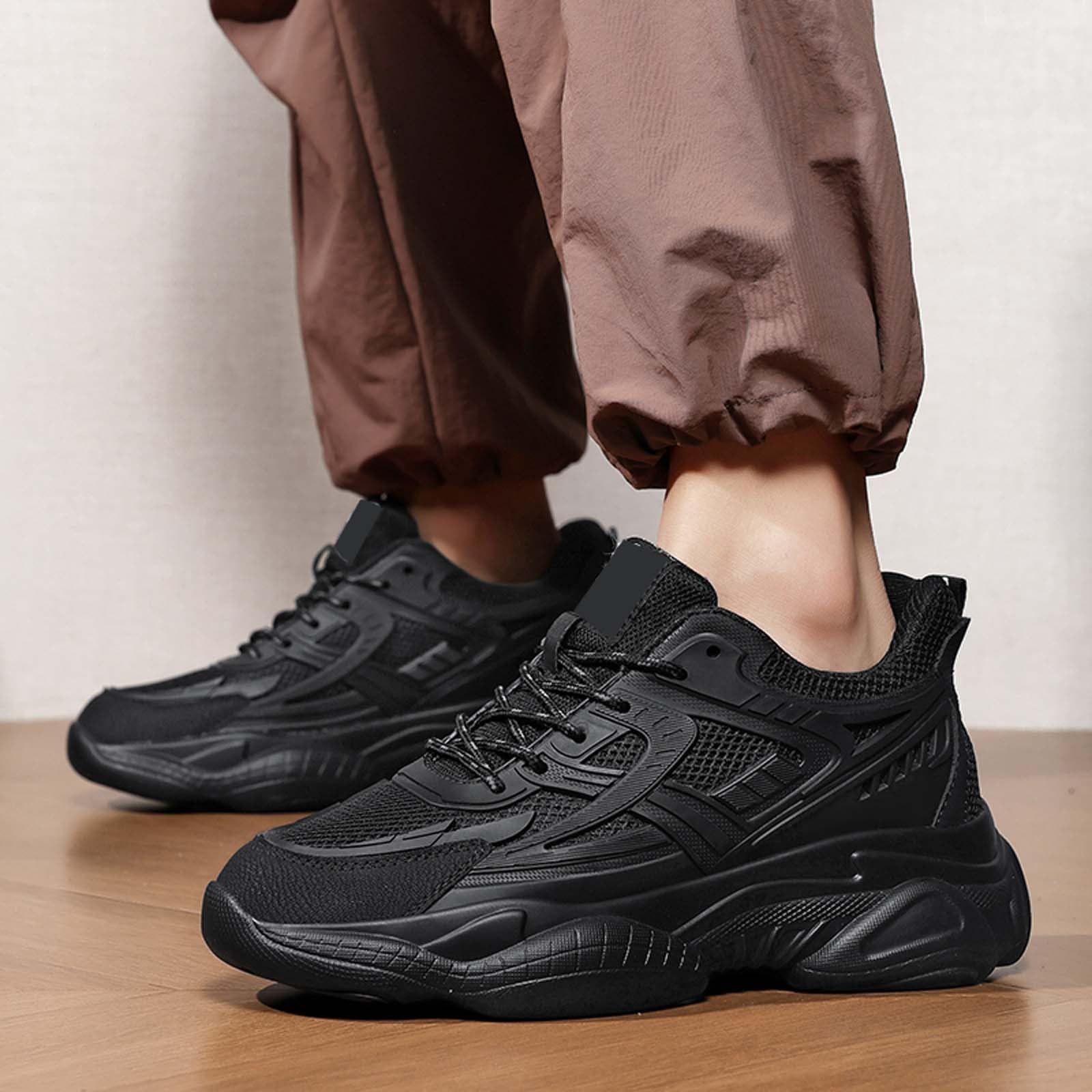 Genérico Zapatos de running de malla transpirable para hombre con tacón invisible 6/8 cm Taller Zapatos elevadores Hombre Casual para caminar, deporte o gimnasia