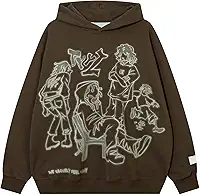 Moletom com capuz Y2k para mulheres e homens, moderno, retrô, vintage, casual, hip hop, manga comprida, Halajuku