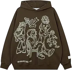 Moletom com capuz Y2k para mulheres e homens, moderno, retrô, vintage, casual, hip hop, manga comprida, Halajuku