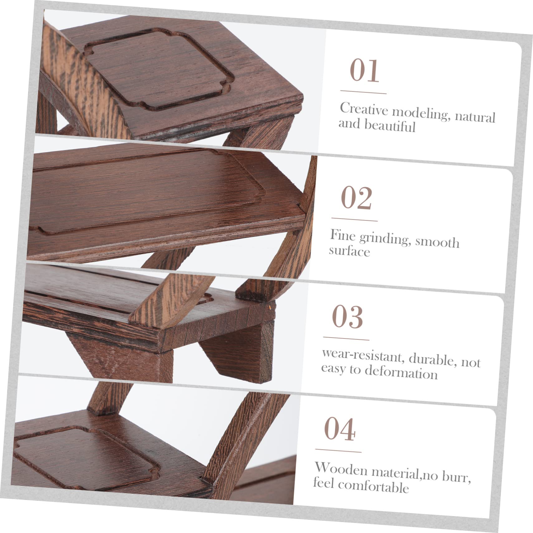 Mikikit Soporte De Exhibición De Madera Antiguo Estante Decorativo Para y Diseño Artístico Para Almacenar y Mostrar Objetos De Estante Multiusos Elegante Para Decoración Interior