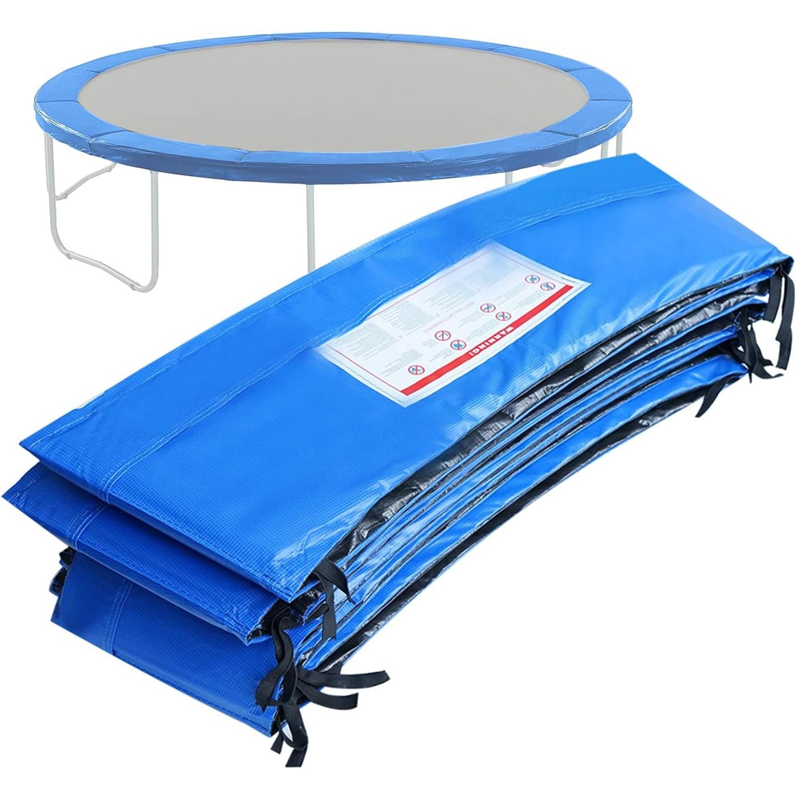 Cubierta de trampolín universal y almohadilla de repuesto acolchada multitalla 8