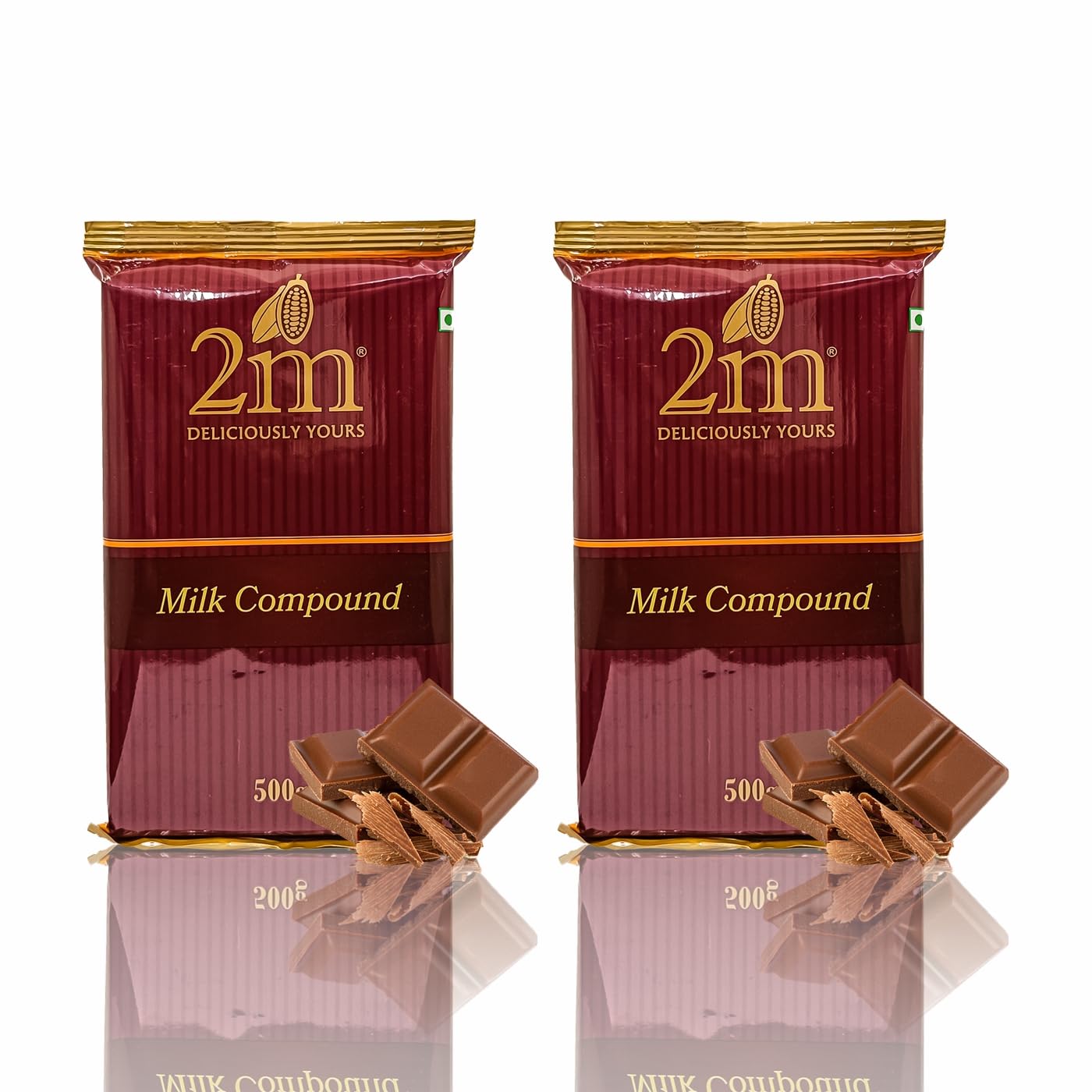 Konfiz 2M Milk Chocolate Compound Slab Perfect For Baking,Cake Decorating,Topping,Molding&Dipping(Pack Of 2,500 Gm) (B0CQ2RF49N) Amazon Price History, Amazon Price Tracker