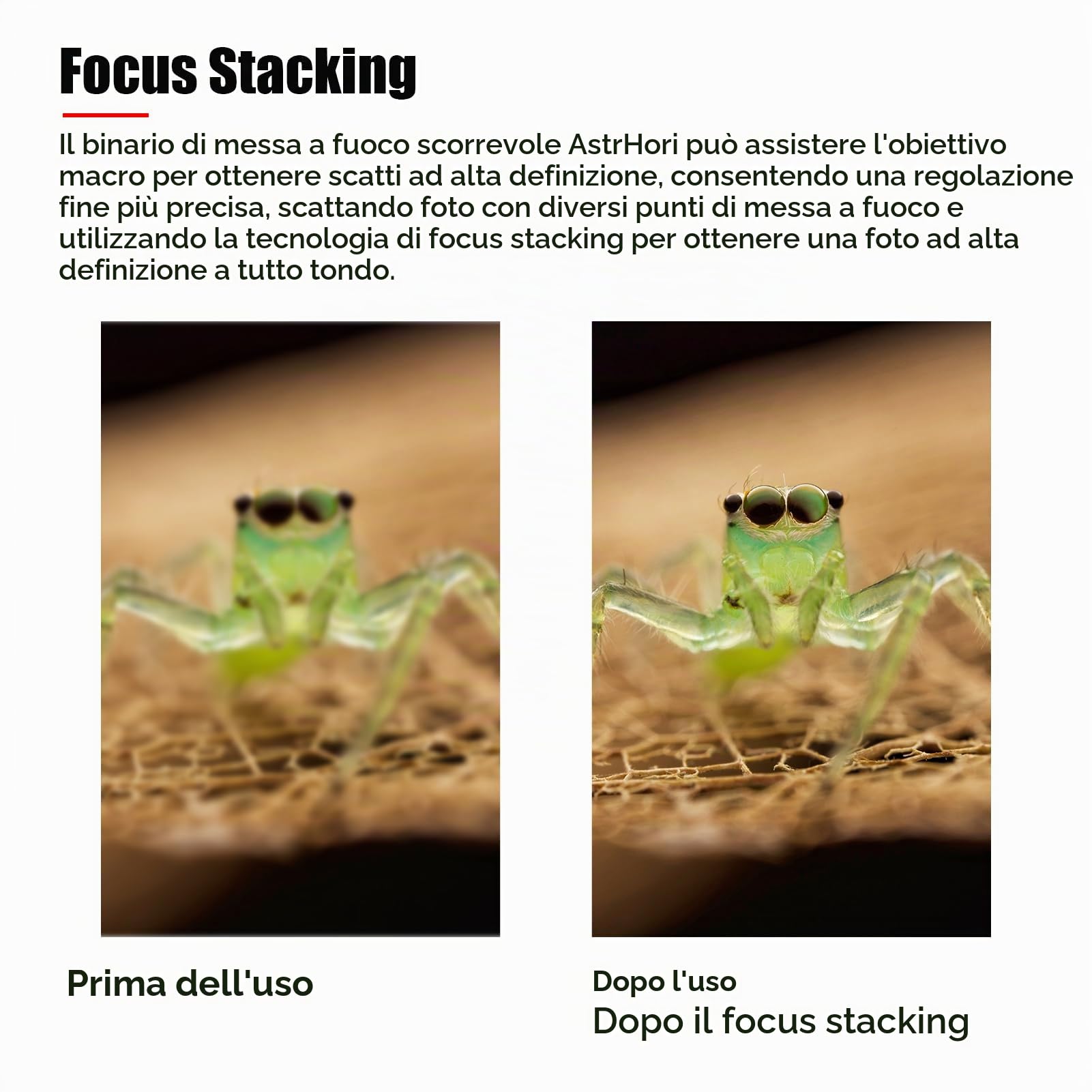 AstrHori Guida di messa a fuoco macro con piastra a sgancio rapido Arca,fotografia ravvicinata e macro Guida di messa a fuoco precisa, piedini staccabili,compatibilità fotocamera universale,AH-MGA170