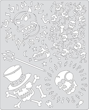 Artool Freehand Airbrush Templates, Curse Of Skull Voo Doo
