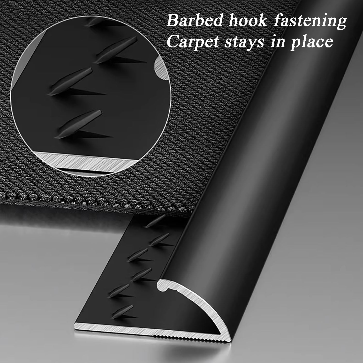 Bande de transition entre moquette et carrelage Barre de Seuil Bordure de moquette Z/V Avec trous pré-percés/vis for bureaux à domicile for moquette/carrelage/parquet(Silver,Z 270cm/9ft)