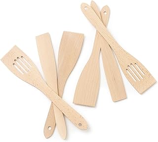 Tuuli Kitchen Set of Kitchen Utensils Beech Wood (6 x Spatulas 30 cm)