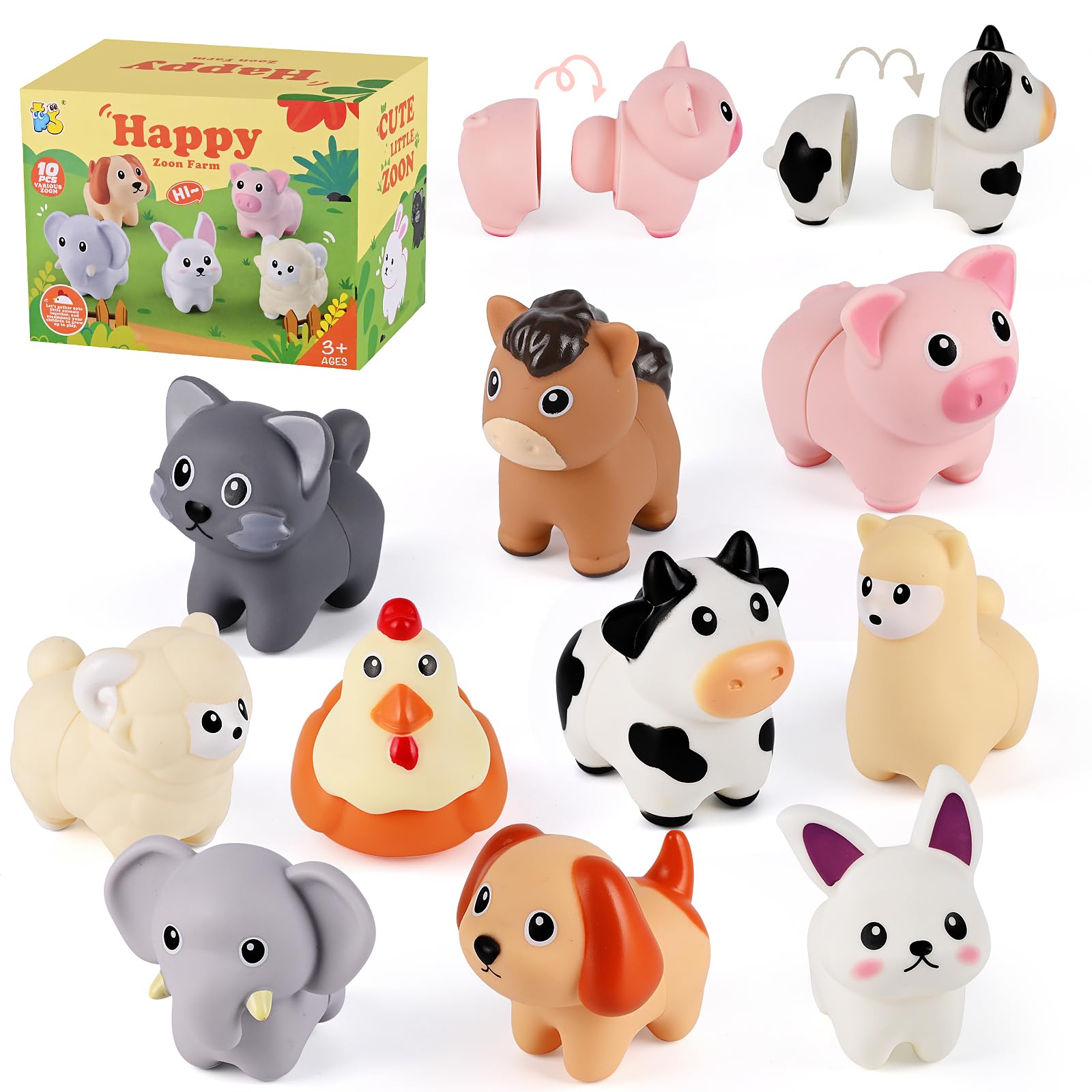 Euakee Montessori Spielzeug Für Kleinkinder - Tierpaarung & Farbsortierung Ab 1 Jahr