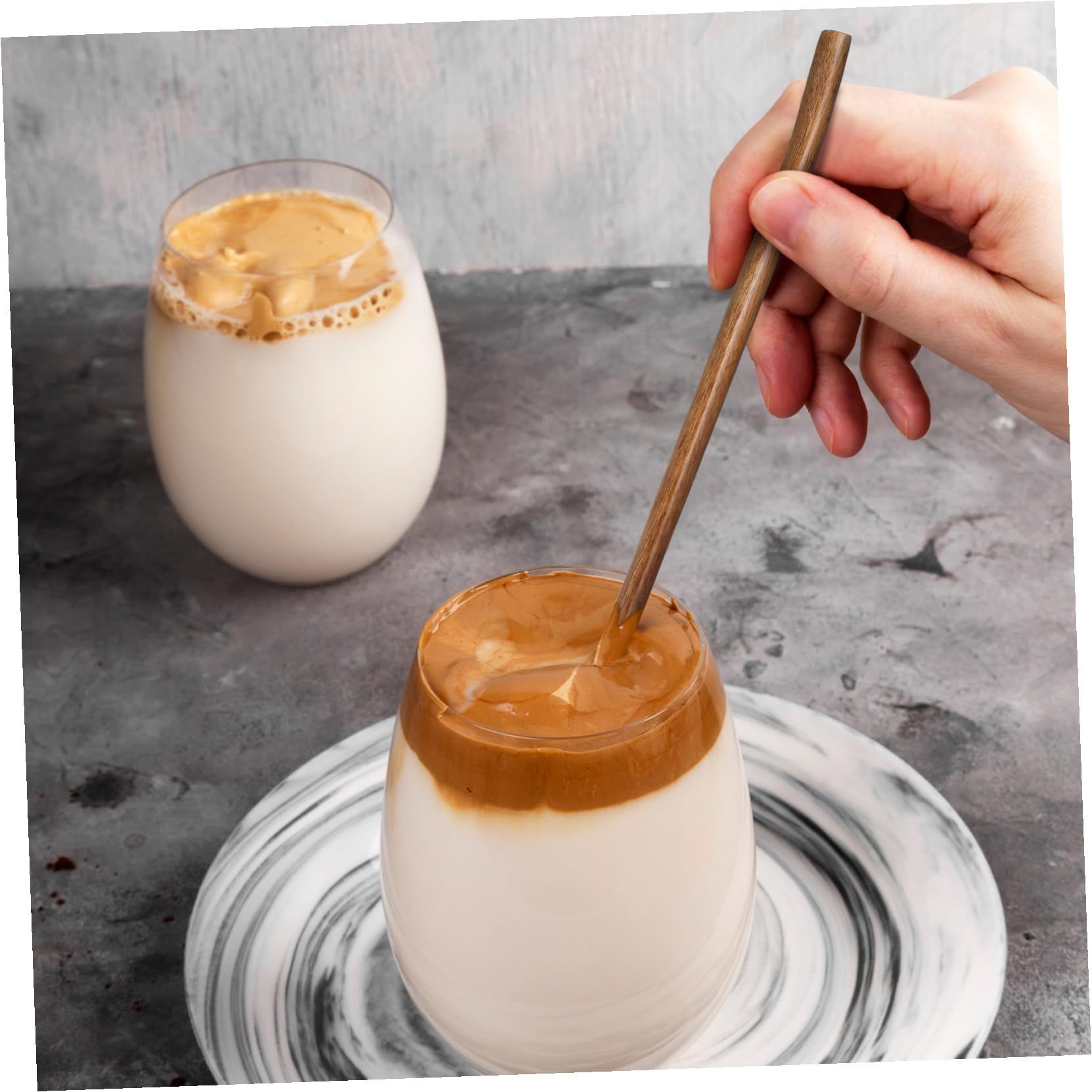 Cuchara de Café de Mango Largo de Madera Nanmu, Estilo Japonés, Pequeña, Natural, para Miel y Postres, Utensilio de Cocina Tradicional, Paquete de 2 Piezas