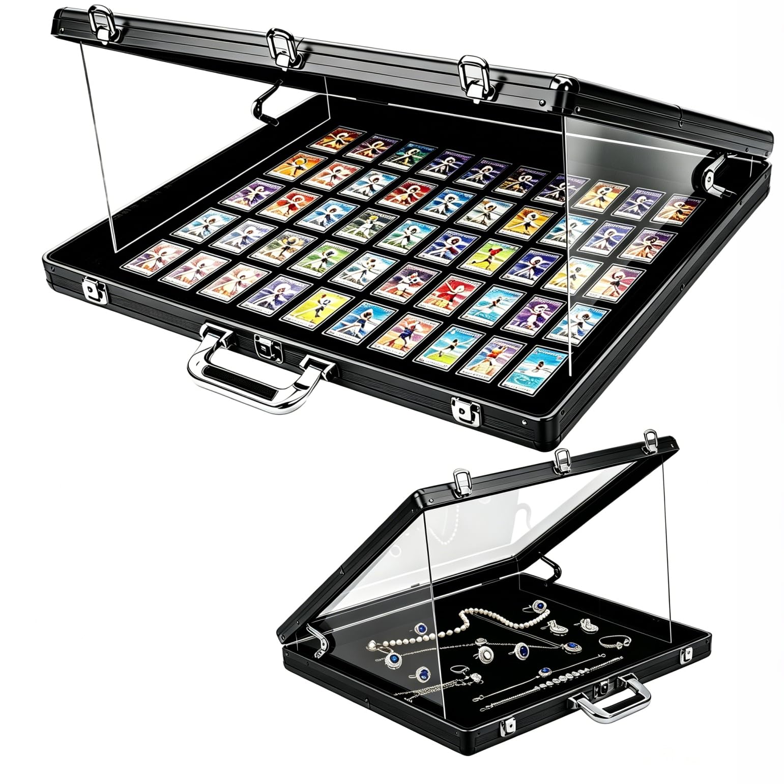 Photo 1 of Gbqfjvl Card Display Case, 34"x22" Large Aluminum Locking Tabletop Display