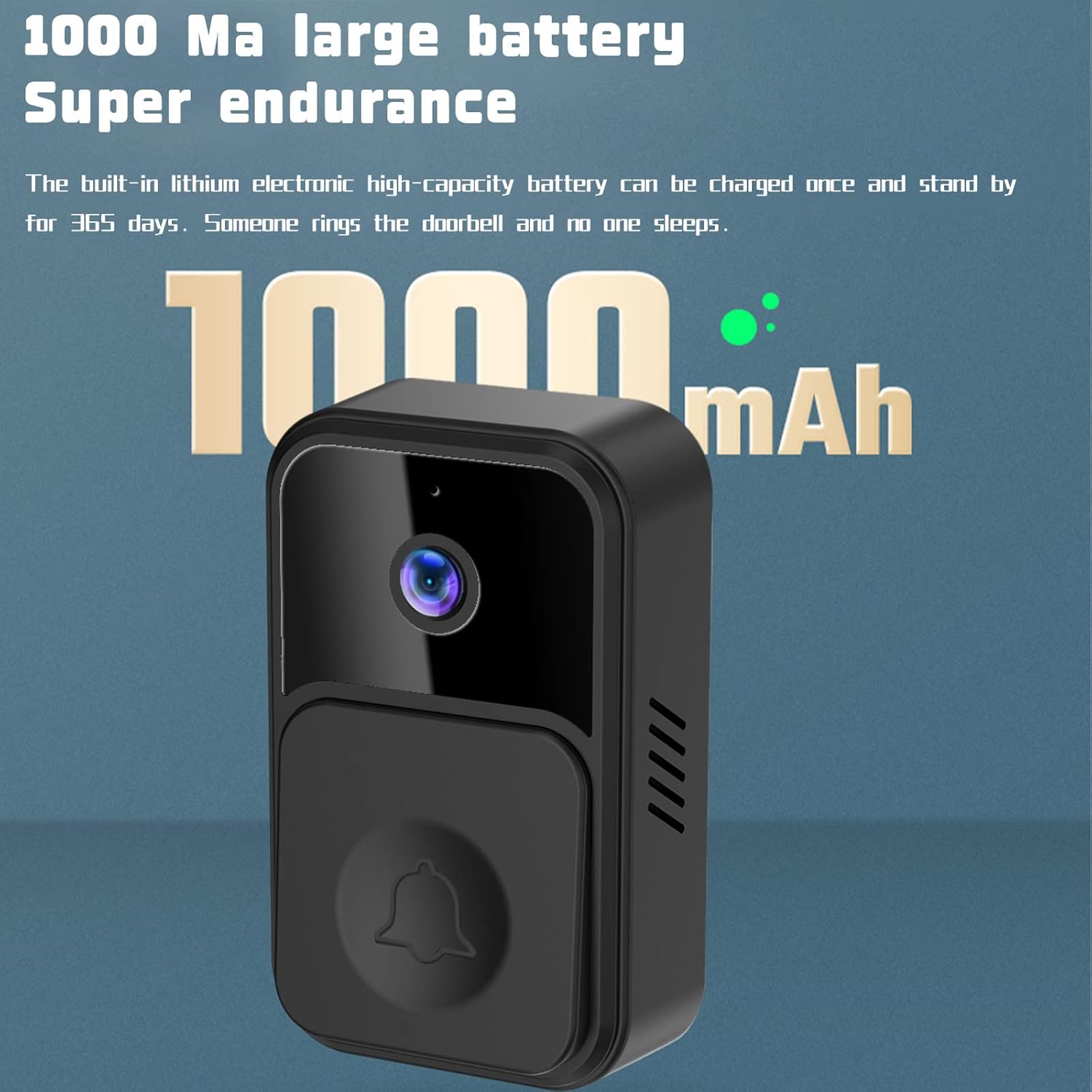 Rear view of the M10 Smart Video Doorbell showing the memory card slot and illustrations for cloud and memory card storage.
