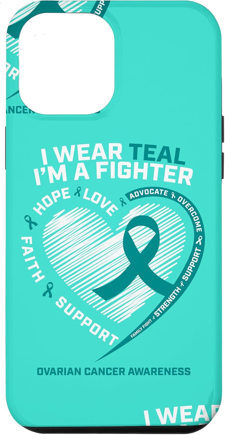 Teal Ovarian Cancer Awareness Products Mom Sister Daughter Case for iPhone 12 Pro Max