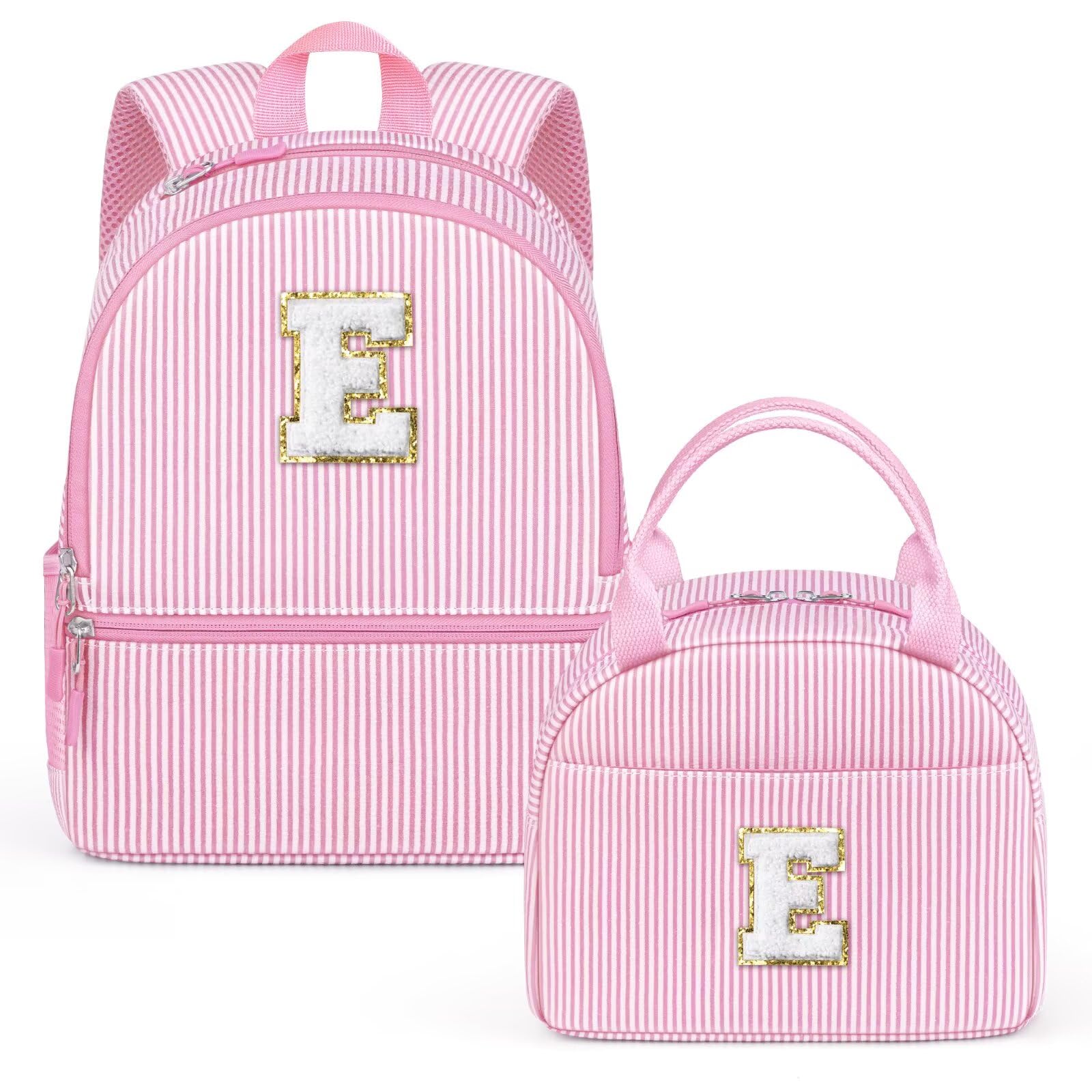 YOOLIFE Backpack for Girls Kids Toddler, Lunch Bags for Teen Girl, Birthday Gifts for 6 7 8 9 10 Year Old Girls Bookbag, Pink E