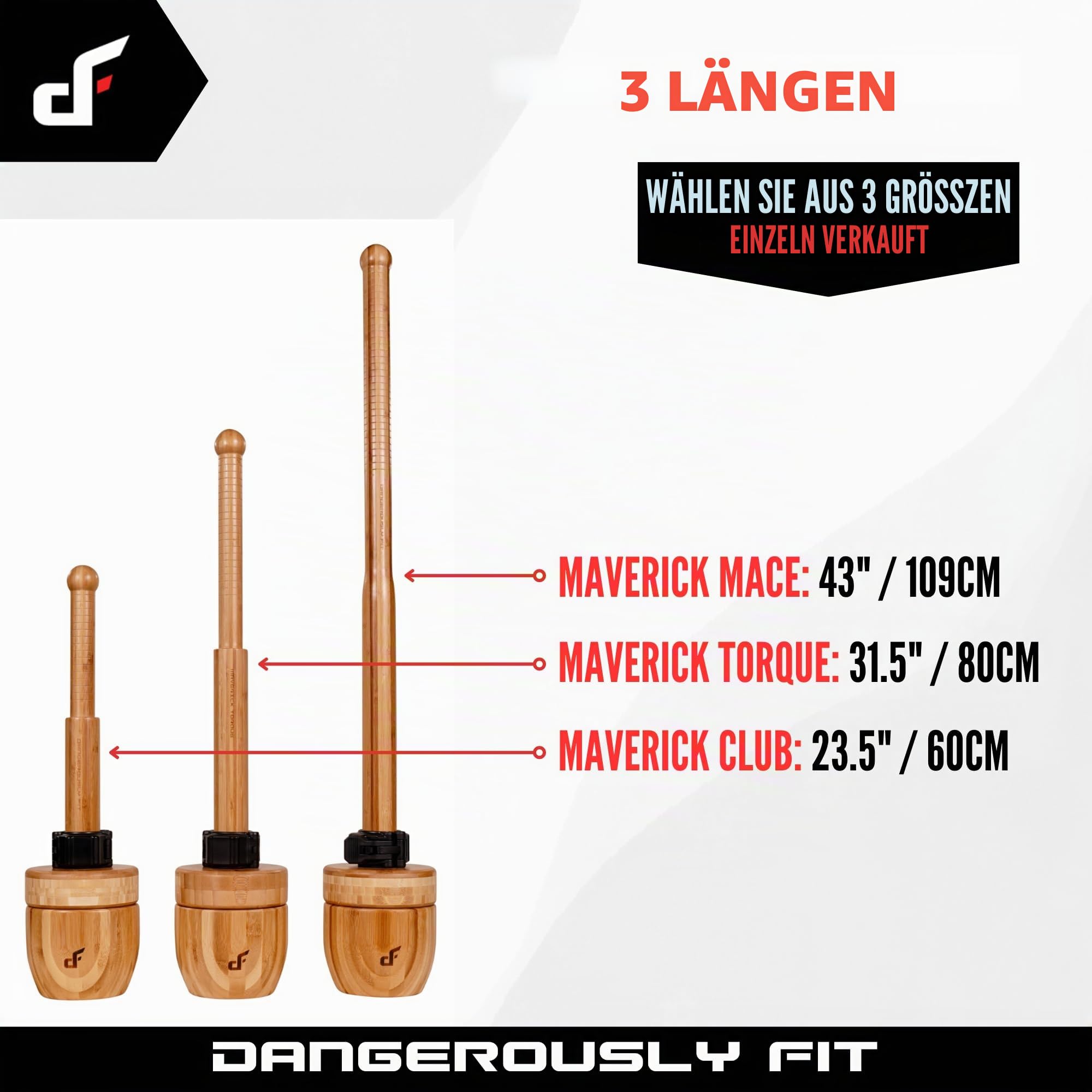Verstellbarer Maverick Mace – Gewichtsplatte belastete Macebell – Stahl-Streitkolben-Trainingsgerät für ein Ganzkörper-Krafttraining | Heim- und Fitness-Studio