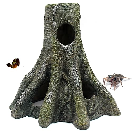 Aquarium Decor Corner Tree Stump Trunk Hollow Betta Cichlid Cave