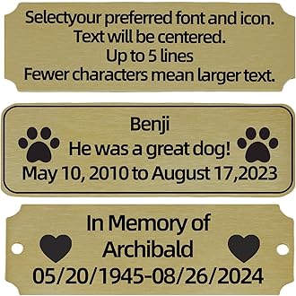 Custom Engraved Brass Plate,Brass Plaques Personalized,Thickened Brushed Custom Metal Laser Engraving Plaques with Adhesive or Hole(with screws) 3“ x 1” or 3.9“ x 1.3”