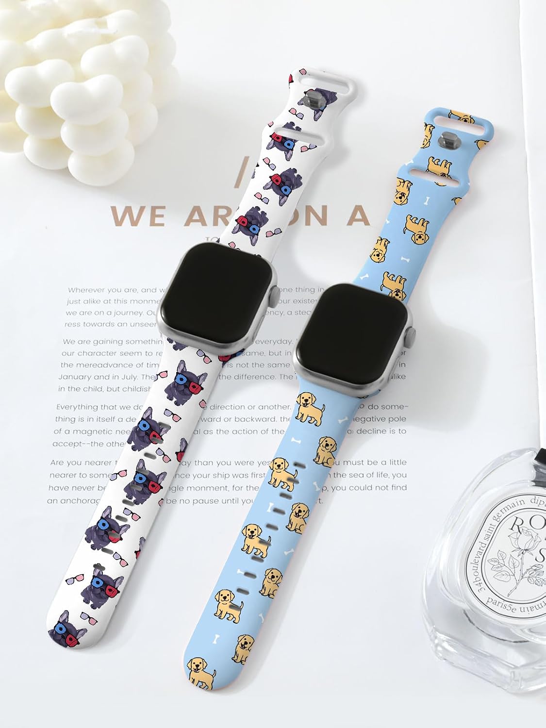 Bowknot Watch Band Compatible with Apple Watch 38mm 40mm 41mm 42mm 44mm 45mm 49mm Women Men,Soft Silicone Cute Sport Strap Design for Apple Watch Ultra iWatch Series 10 9 8 7 6 5 4 3 2 SE Band image 5