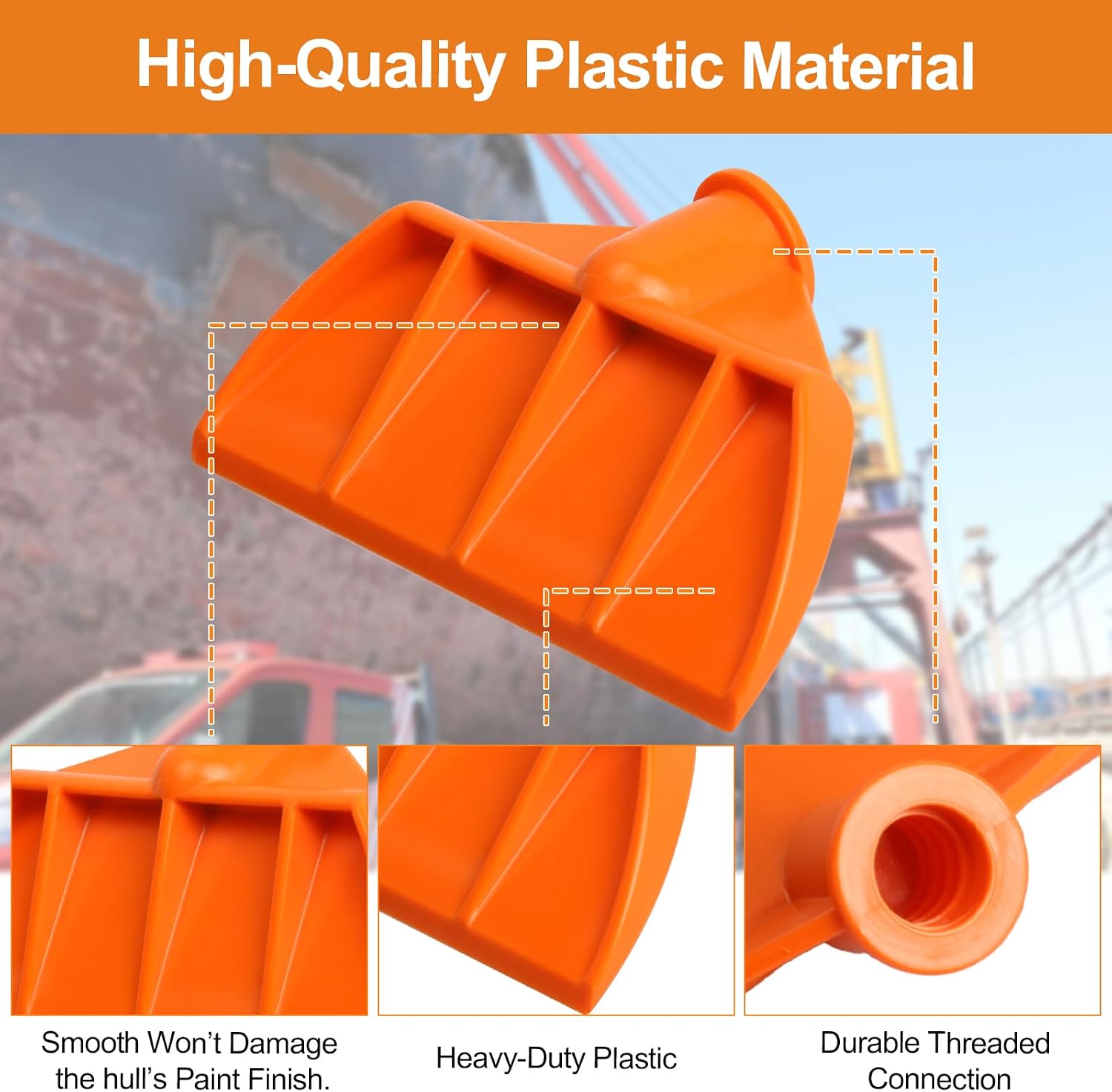 Boat Hook Hull Scraper Barnacle Scraper Pontoon Boat, 491108 Plastic Marine Boat Hull Scraper for Underwater Hull Cleaning, Plastic Scraper Pole Attachment | Plastic Boat Hook Hull Scraper - 491108 Plastic Marine Boat Hull Scraper for Underwater Hull Cleaning