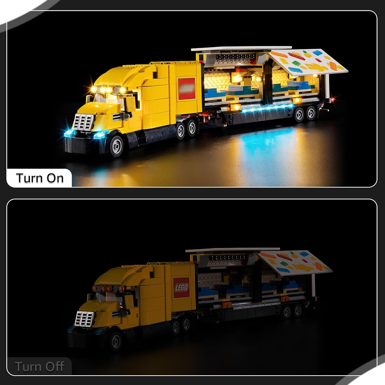 Nitemode LED Light Kit Compatible with Lego-60440 Yellow Delivery Truck, Upgraded for Yellow Delivery Truc Models Set Lighting Accessories,No Model(Brightness Adjustable)