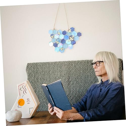 Miniatura 4 de Gadpiparty 1 adorno de panal de abeja colgante de cristal de colmena de abeja, decoración de abeja, figura de cristal de miel, vitral, decoración