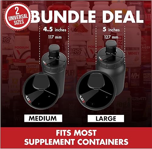 Miniatura 4 de MYLIDO Dispensador de proteínas, embudo de suplemento dispensador de polvo, tamaño universal, se adapta a todas las marcas, antes y después del
