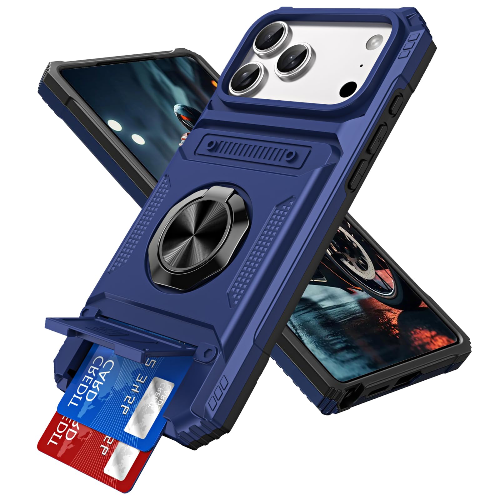 Coque iPhone 17 Pro Max antichoc de qualité militaire avec béquille - 8