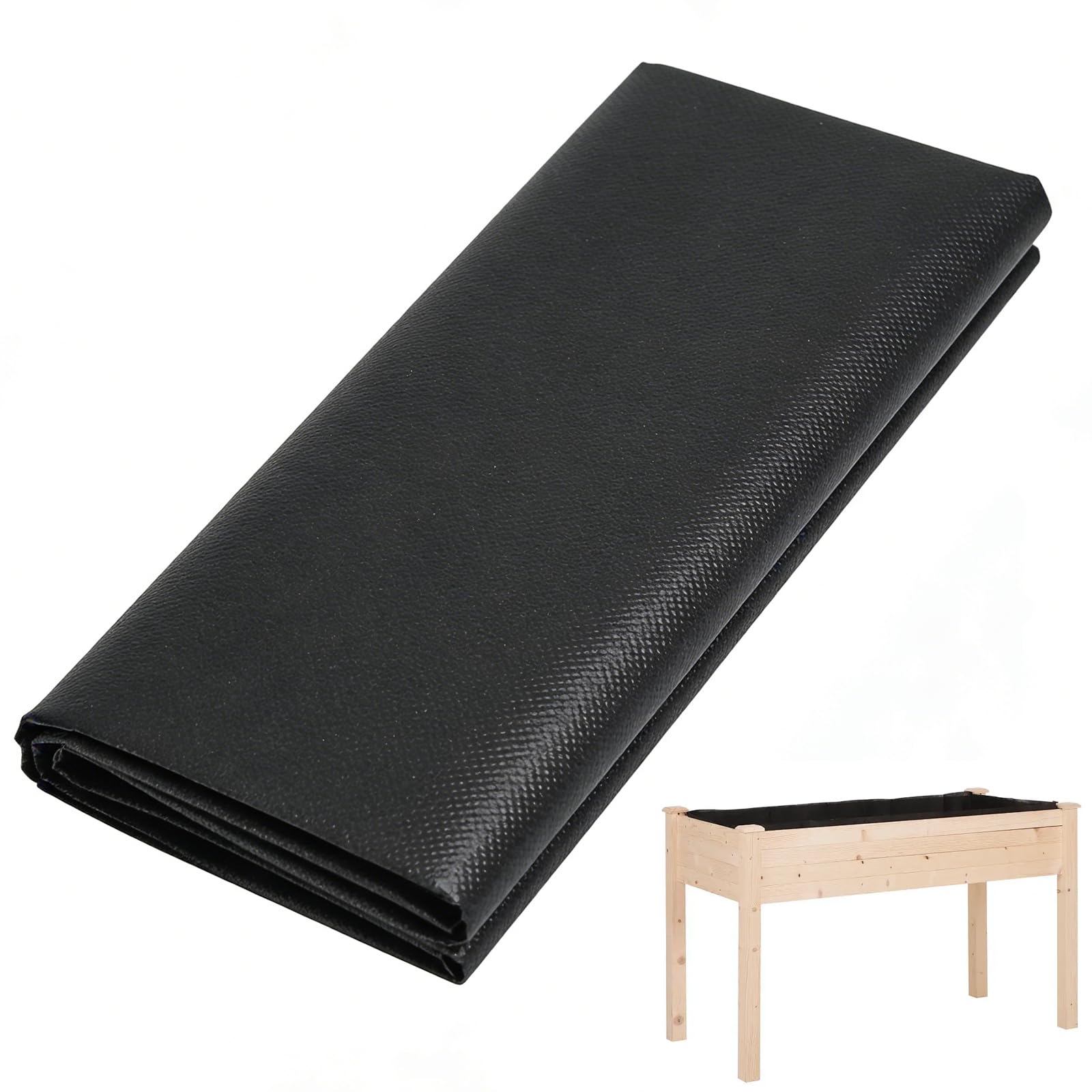 Cvasnf Black 4.55M X 1.6M Planter Liner, Fabric Liner For Large Veg Trough Non Woven Raised Bed Liners Promotes Water Drainage And Soil Retention Of Vegetable Trugs Planter