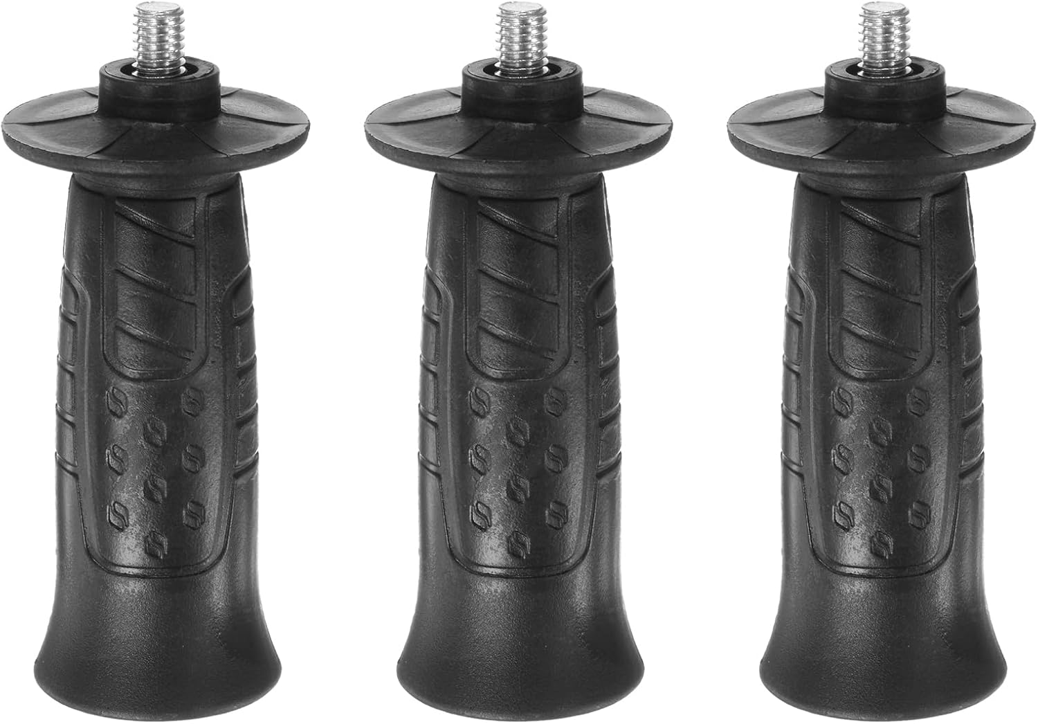 HARFINGTON 3pcs Angle Grinder Side Handle 8mm Thread 135mm Length Plastic Non-Slip Angle Grinder Handle Replacement Auxiliary Sander Handle Tool