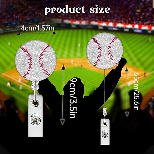 Miniatura 2 de JaoZuyard Carrete retráctil de gnomos para el día de San Valentín, con purpurina, linda etiqueta de nombre acrílica, clip de cocodrilo de San