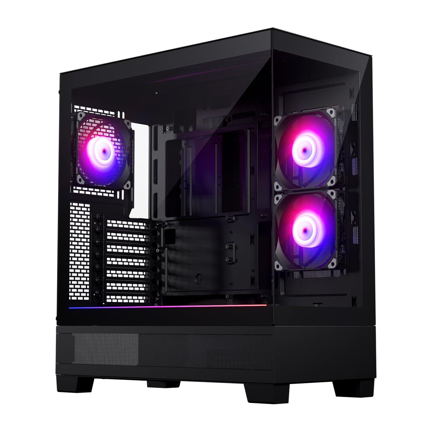 Phanteks 523 XT View Mid-Tower Computer Case/Gaming Cabinet – Black | Pre- Installed 3 x 120mm ARGB Fans | Type-C Port | Support ATX, M-ATX, M-ITX, E-ATX – PH-XT523V1_DBK01 Phanteks 523 XT View Mid-Tower Computer Case/Gaming Cabinet – Black | Pre- Installed 3 x 120mm ARGB Fans | Type-C Port | Support ATX, M-ATX, M-ITX, E-ATX – PH-XT523V1_DBK01