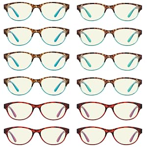 Eyekepper Spring Hinges UV Protection Anti Glare Anti Blue Rays Scratch Resistant Lens Computer Reading Glasses
