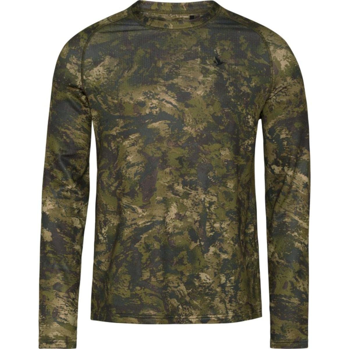 Seeland Men's Green Camo Long Sleeve T-Shirt - Invis Size - L