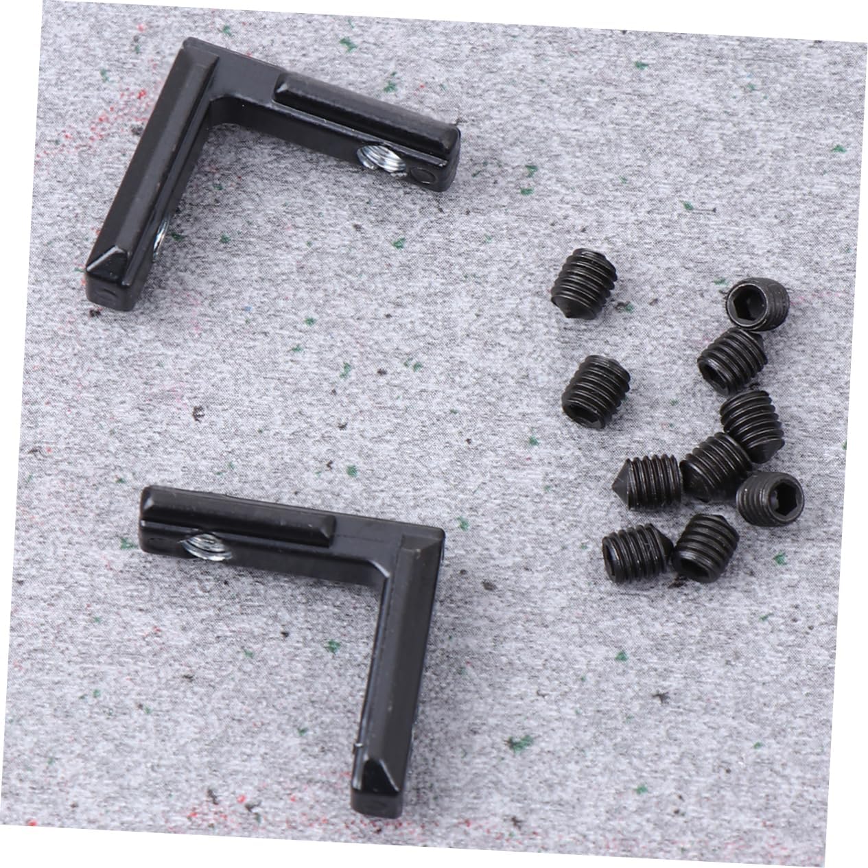 20pcs Black T Slot L Shape Connector with Screws for Racks