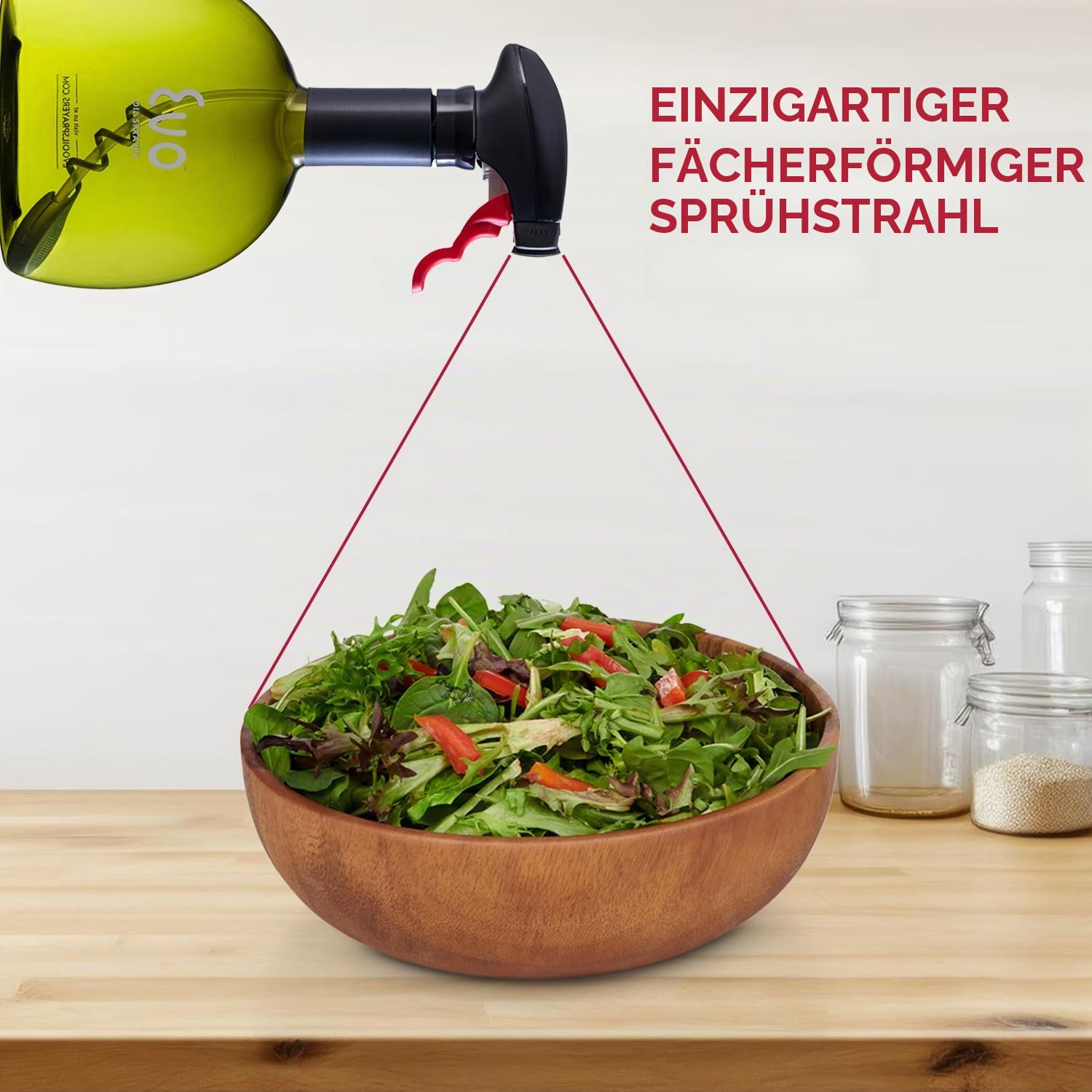 Evo Oil Sprayer Flasche ohne Aerosol für Oliven-Kochöle (530 ml, Kunststoff, grün)