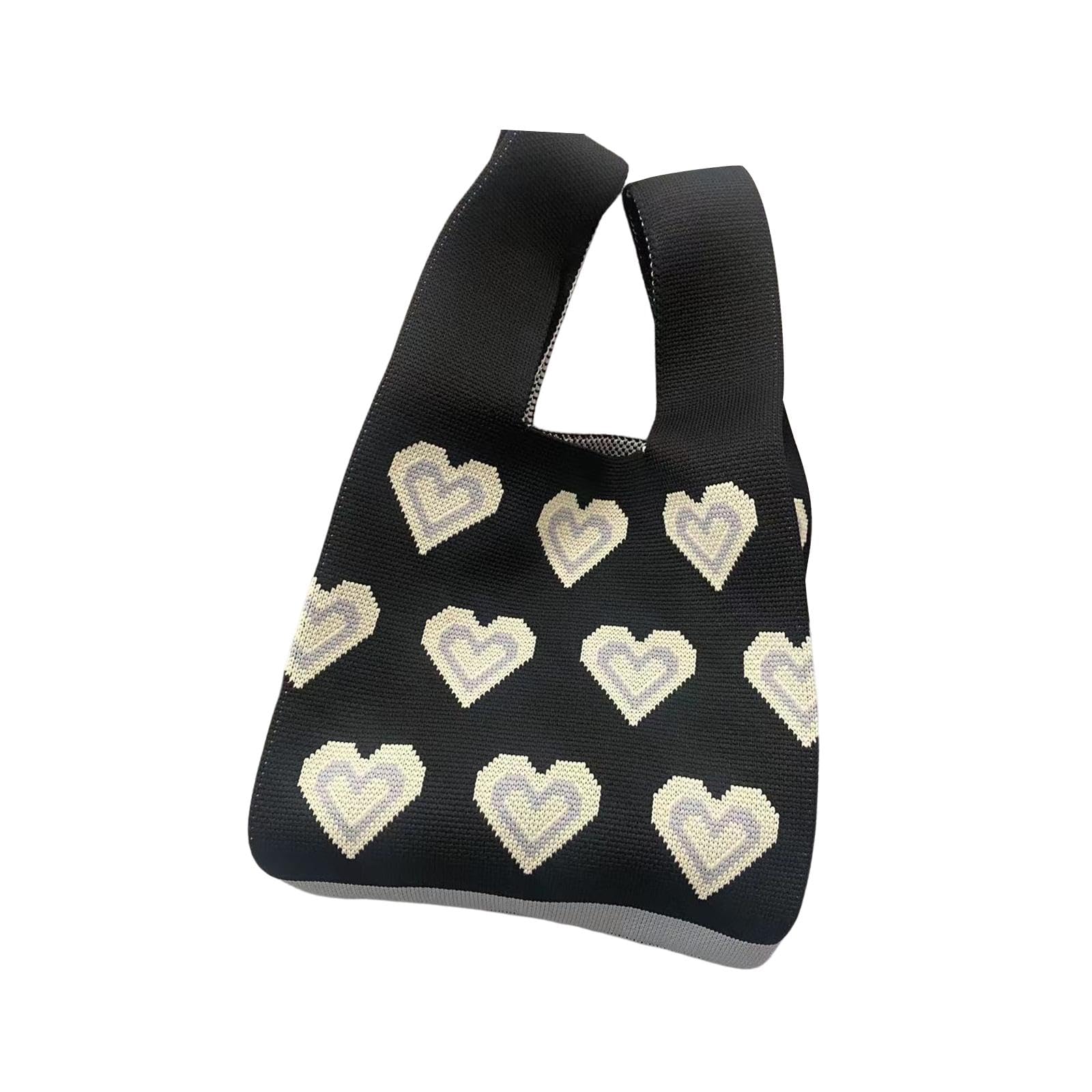 Women Shoulder Bag Heart Handbag Lady Satchel Pouch for Party Spring Outdoor Black-image-38